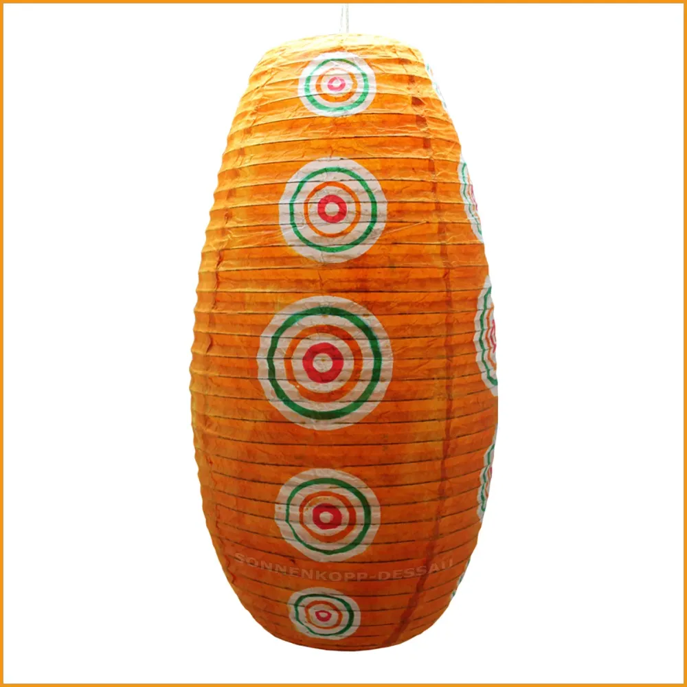 Ovaler Lokta Papierlampenschirm - orange