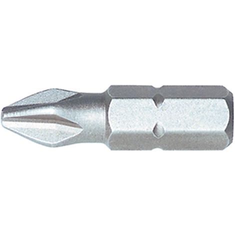 Kreuzschlitz-Pozidriv-Bit WIHA, PZ 0, Antrieb 1/4 Zoll, C 6,3, L 25 mm