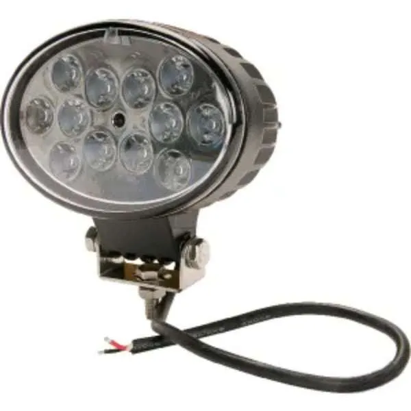 LED-Arbeitsleuchte, 36 W, 2760 lm, oval, 10/30 V, 144 x 85 x 95 mm, langer Lichtstrahl, 12 LEDs, Kramp