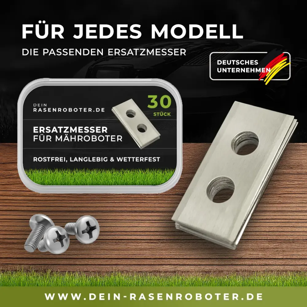 30 Edelstahl 2-Loch Ersatzklingen / Ersatzmesser Klingen Matrix Automowtic Mow 800