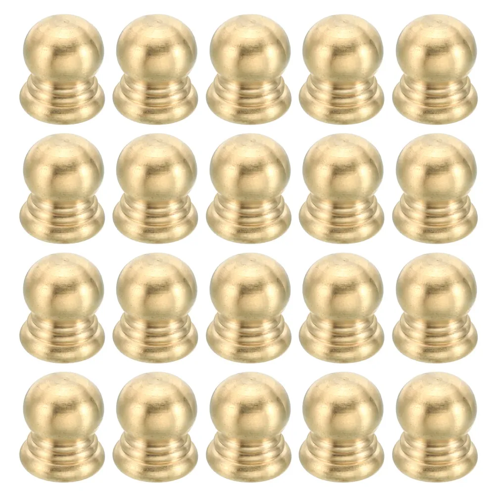 M6x1 Thread Brass Cap Nuts Knob 20pcs Lamp Finial Caps Nut Handle Knob 10mm Harfington