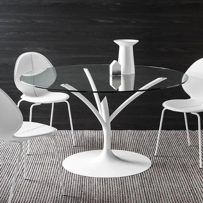 Stuhl BASIL mit schwarzem Sitz und schwarzem Metallgestell