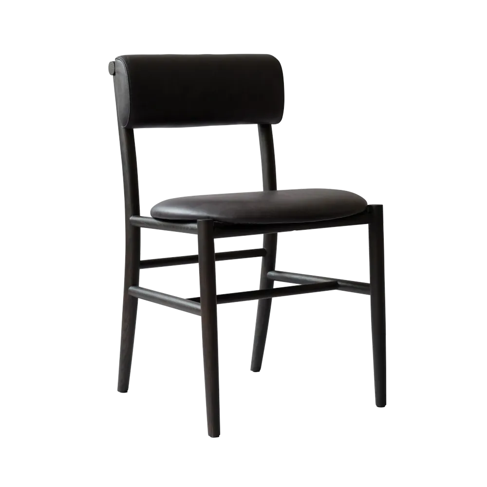 Stuhl NAMA schwarze Leder