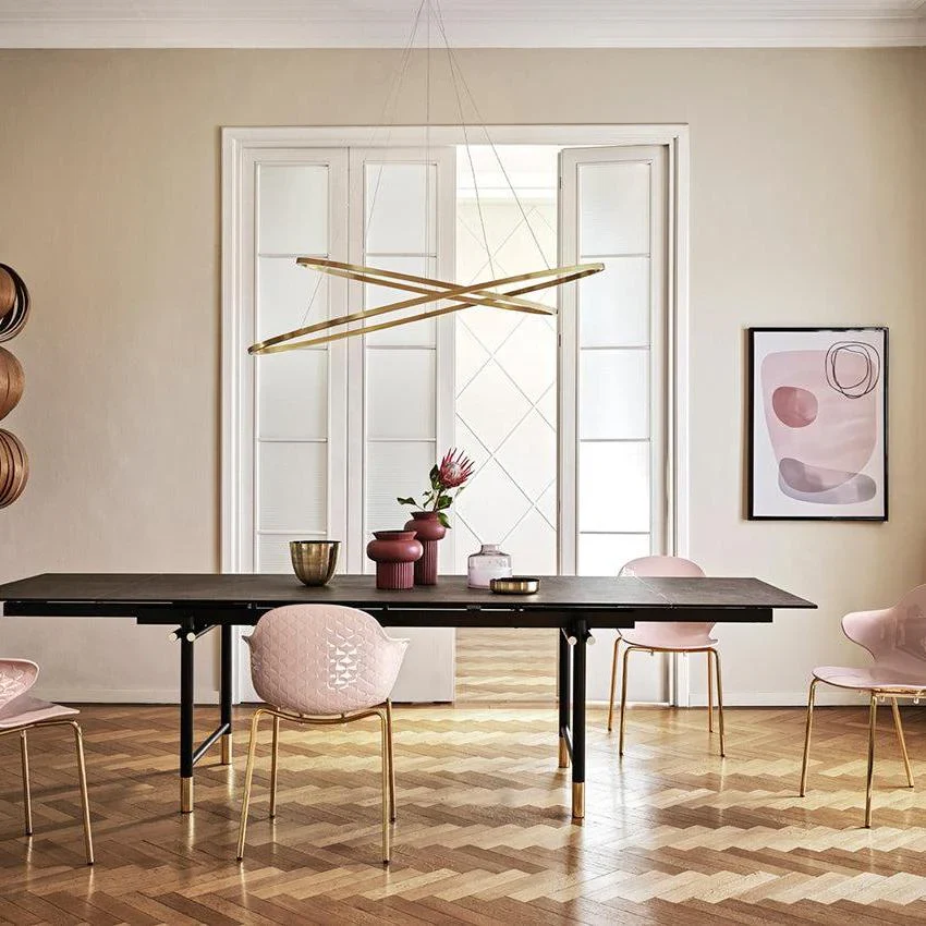 Stuhl SAINT TROPEZ mit grauem Sitz und braunem Metallgestell