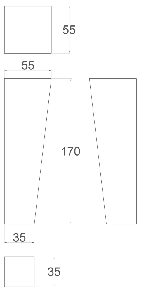 Vida Squared Tapered Möbelbeine