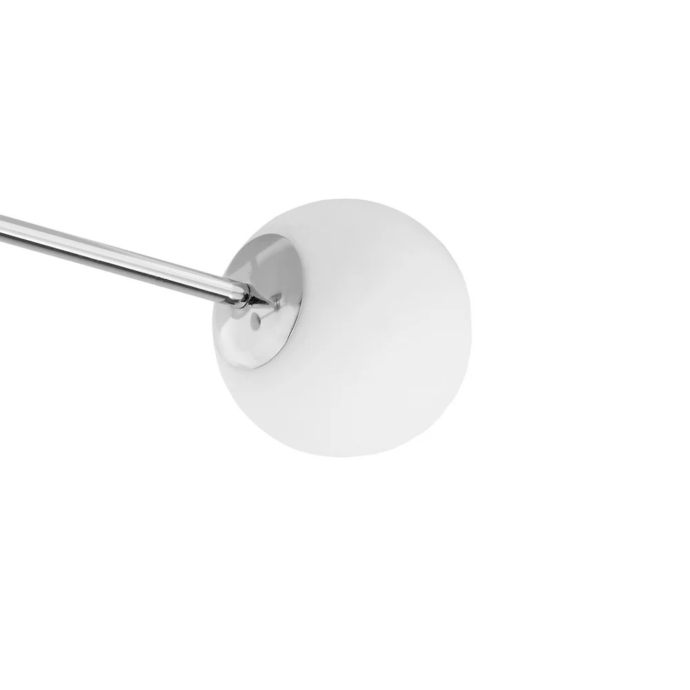 Deckenlampe ASTRA 4 Chrom mit weißem Schirm