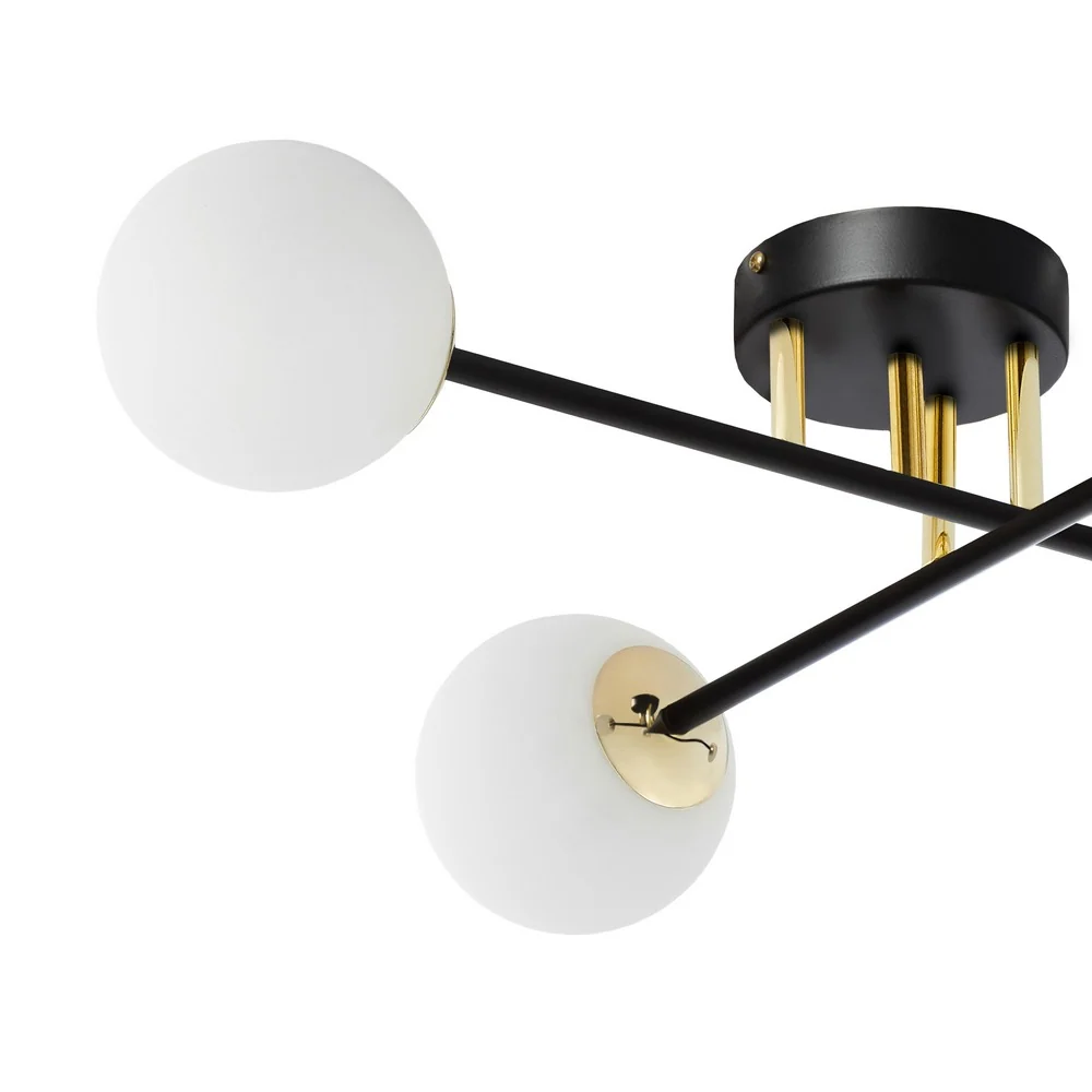 Deckenlampe ASTRA 4 schwarz mit Gold