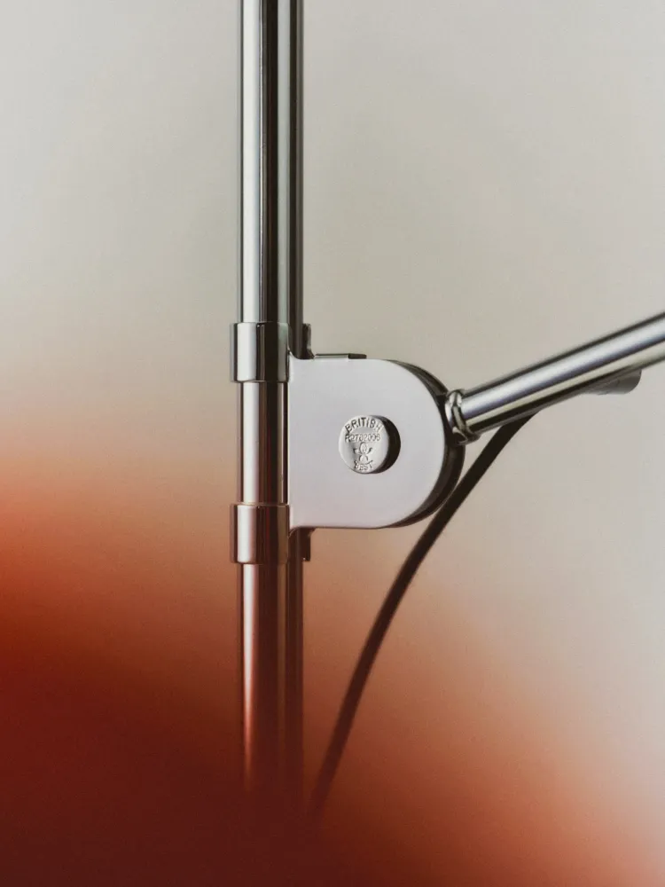 Stehlampe BESTLITE BL3 Messing mit grauem mattem Schirm