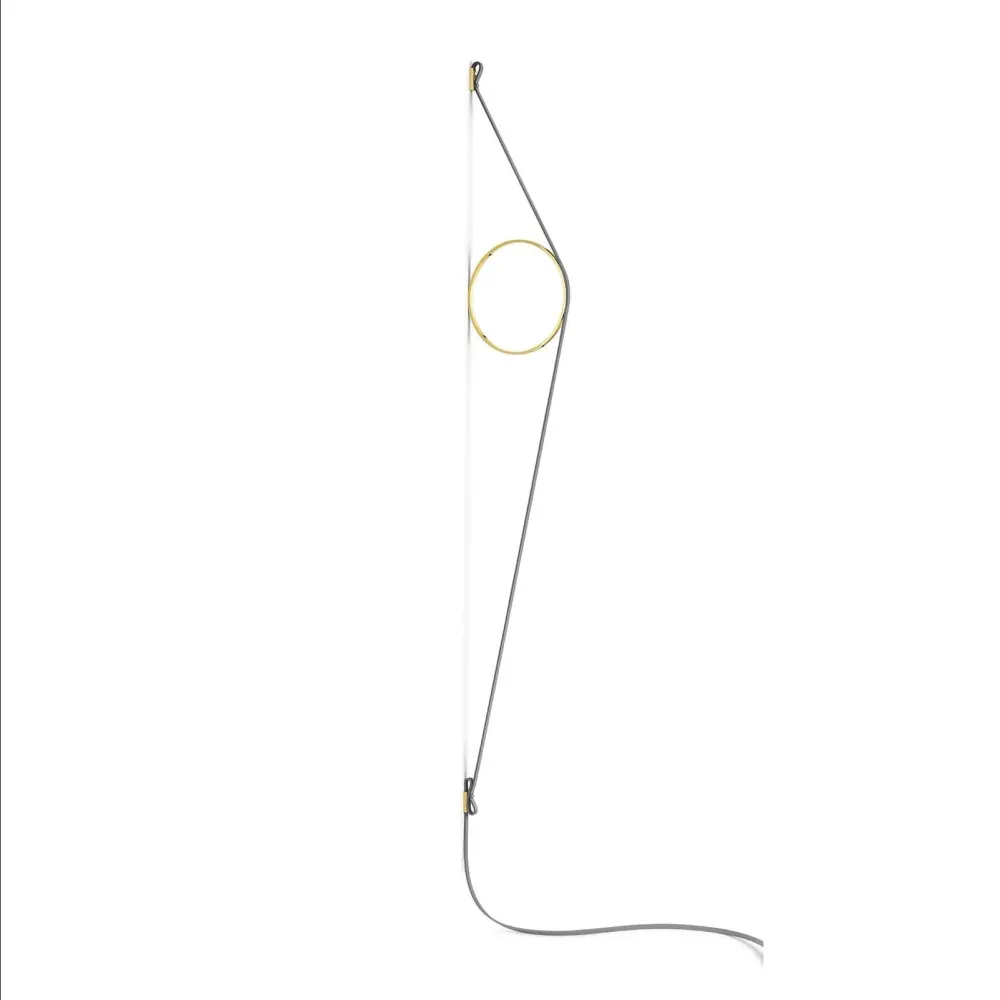 Wandlampe WIRERING grau mit Gold
