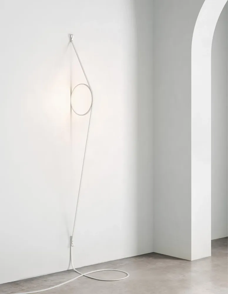 Wandlampe WIRERING grau mit Gold
