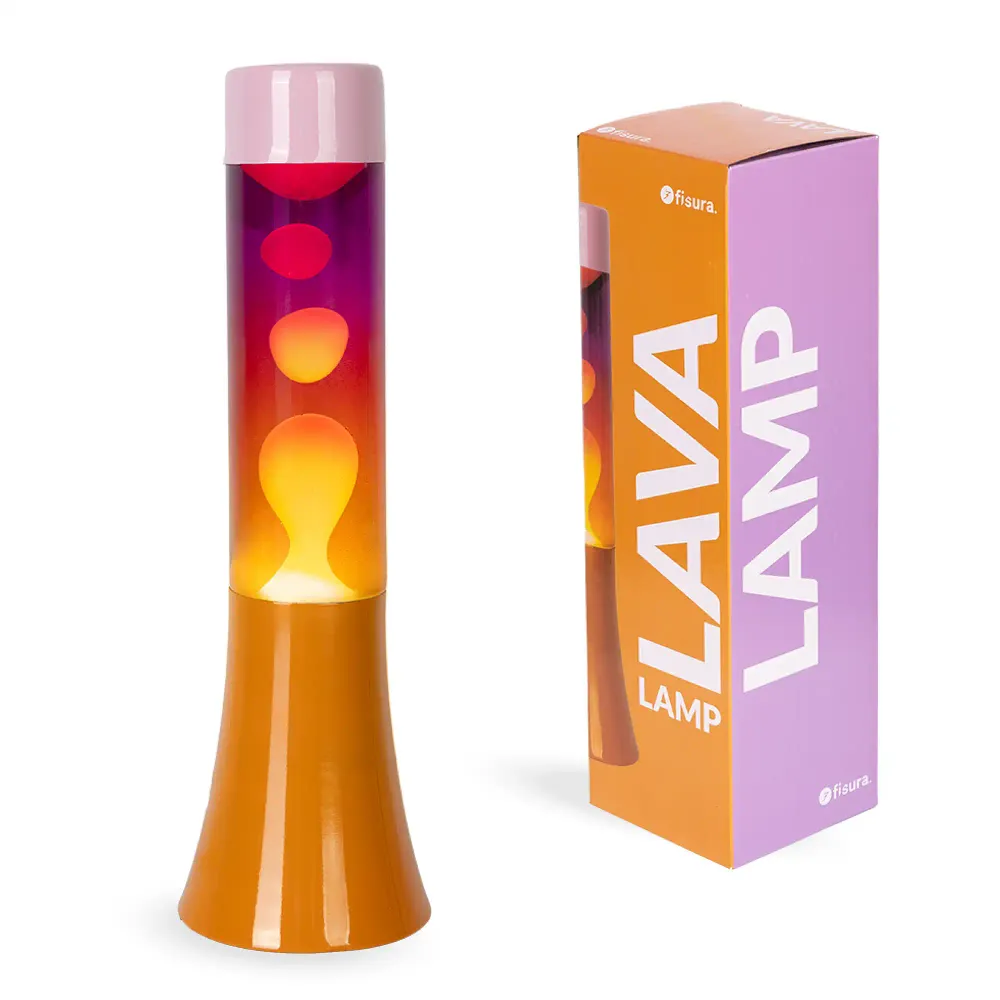 Lavalampe Farbverlauf Rosa-Orange 30 cm