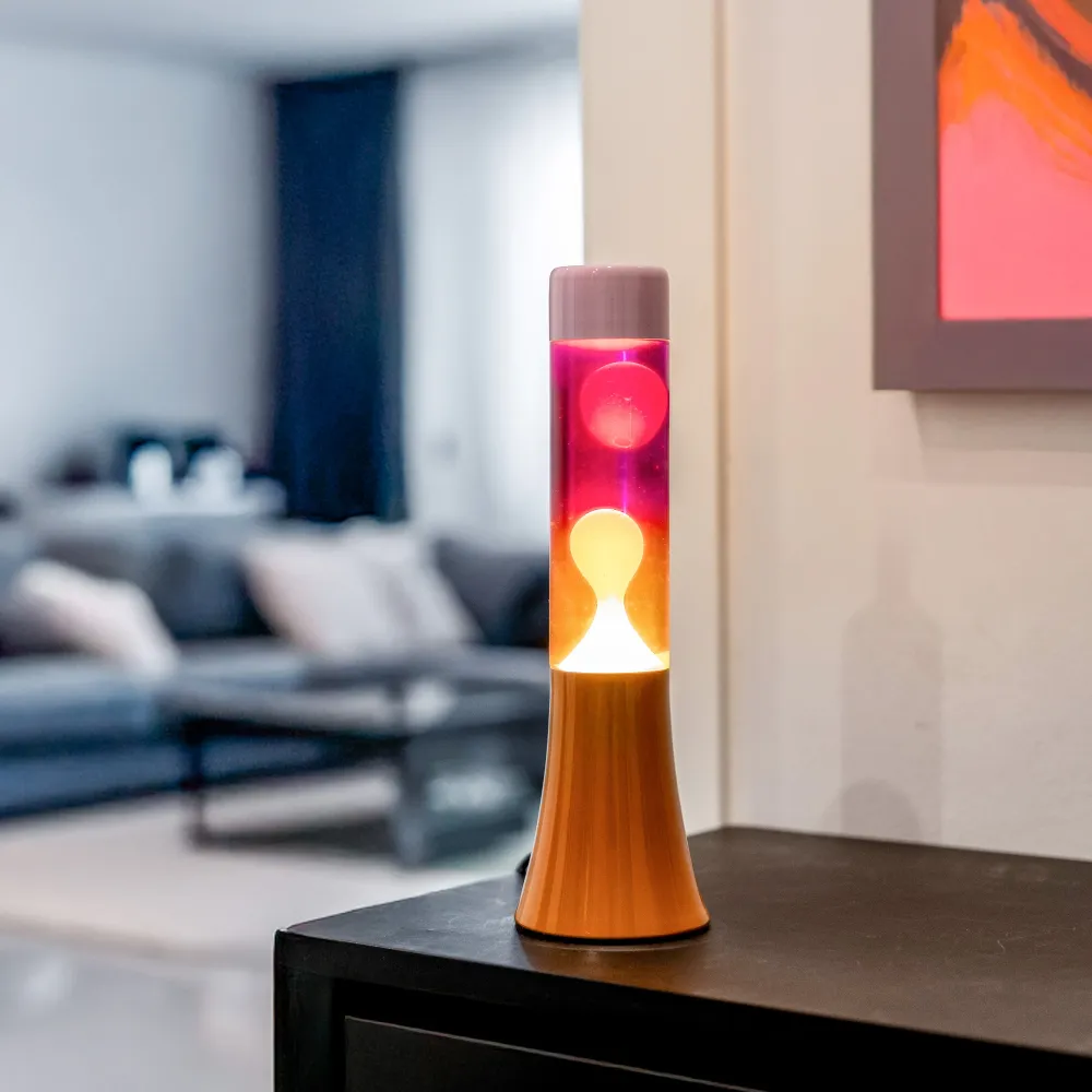 Lavalampe Farbverlauf Rosa-Orange 30 cm