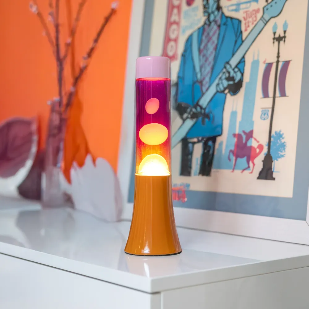 Lavalampe Farbverlauf Rosa-Orange 30 cm