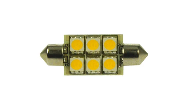 6 LED-Glühbirne 12V Soffitte Ø16 x 42 mm