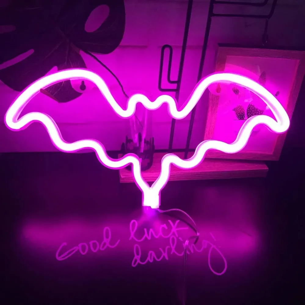 Fledermaus-Neon-LED-Lampe