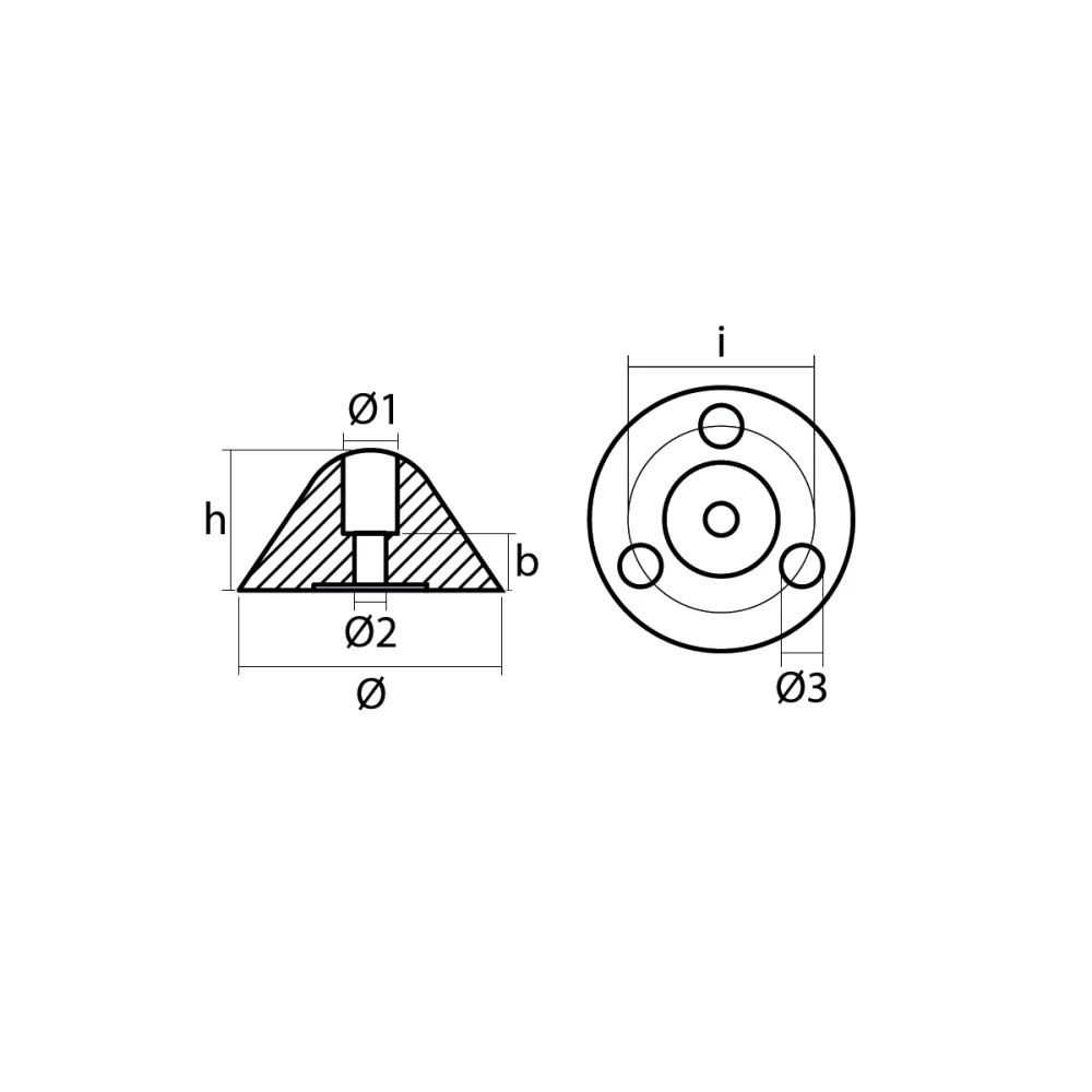 Aluminiumanode Flex-o-fold Propellermutter, #117