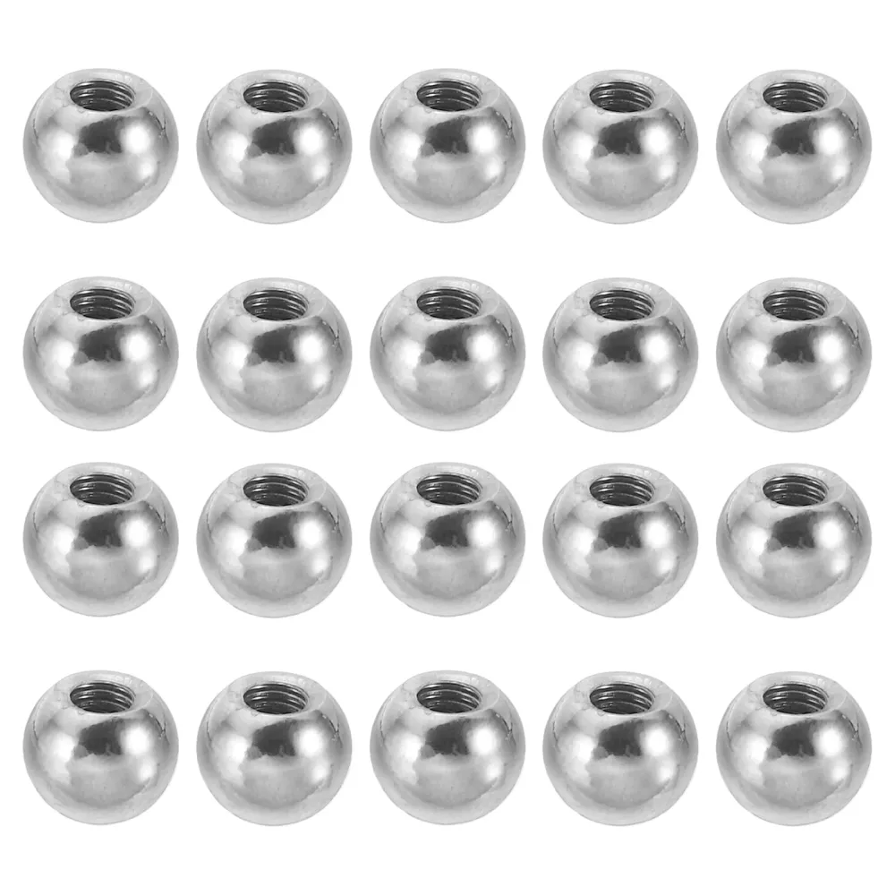 30pcs M4x0.7 Ball Nuts Knob Ball Caps Blind Hole Handle 9mm Silver Tone Harfington