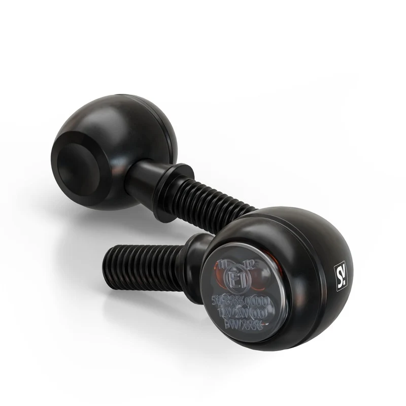 HIGHSIDER Motorrad LED Blinker Positionslicht Circula-S 2in1 Schwarz/Rauchgrau