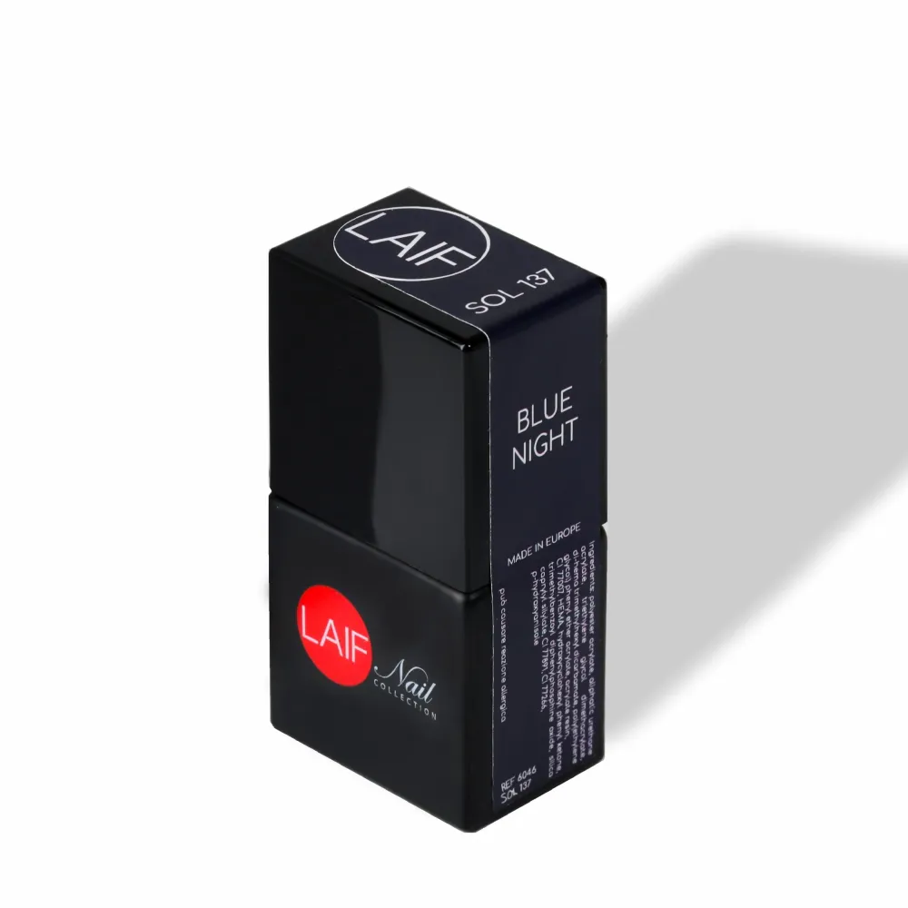 Laif Semi-permanenter Gel-Nagellack SOL 137 Mitternachtsblau 10 ml