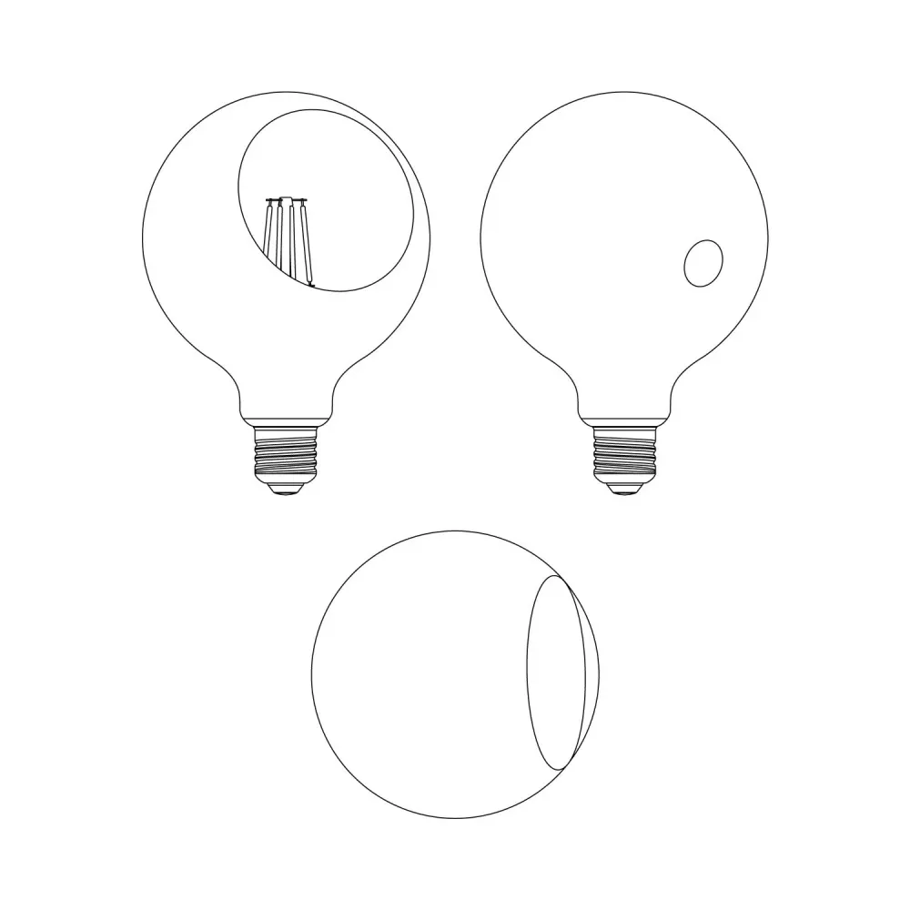 LED-Glühbirne Camo G125 4,8 W 806 lm E27 2700K Dimmbar - Rot