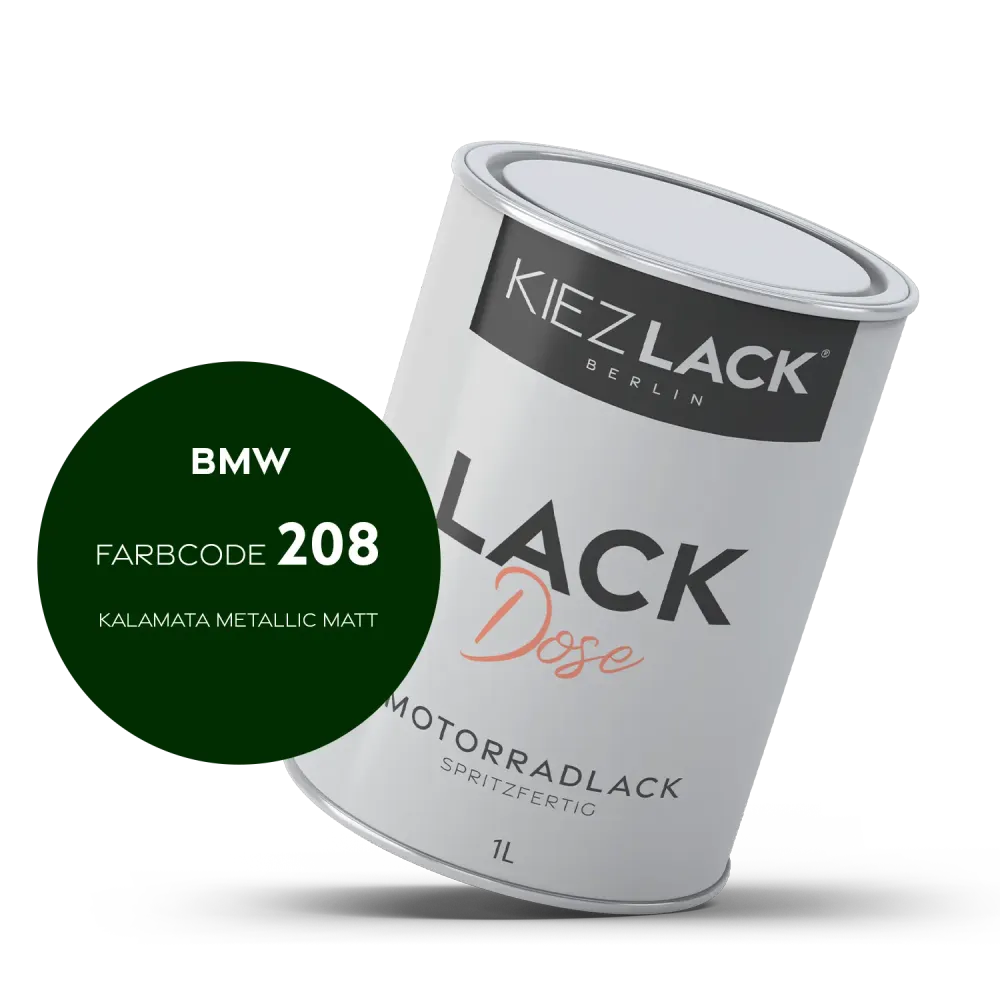 1K Motorradlack Basislack Lackdose BMW 208 KALAMATA METALLIC MATT
