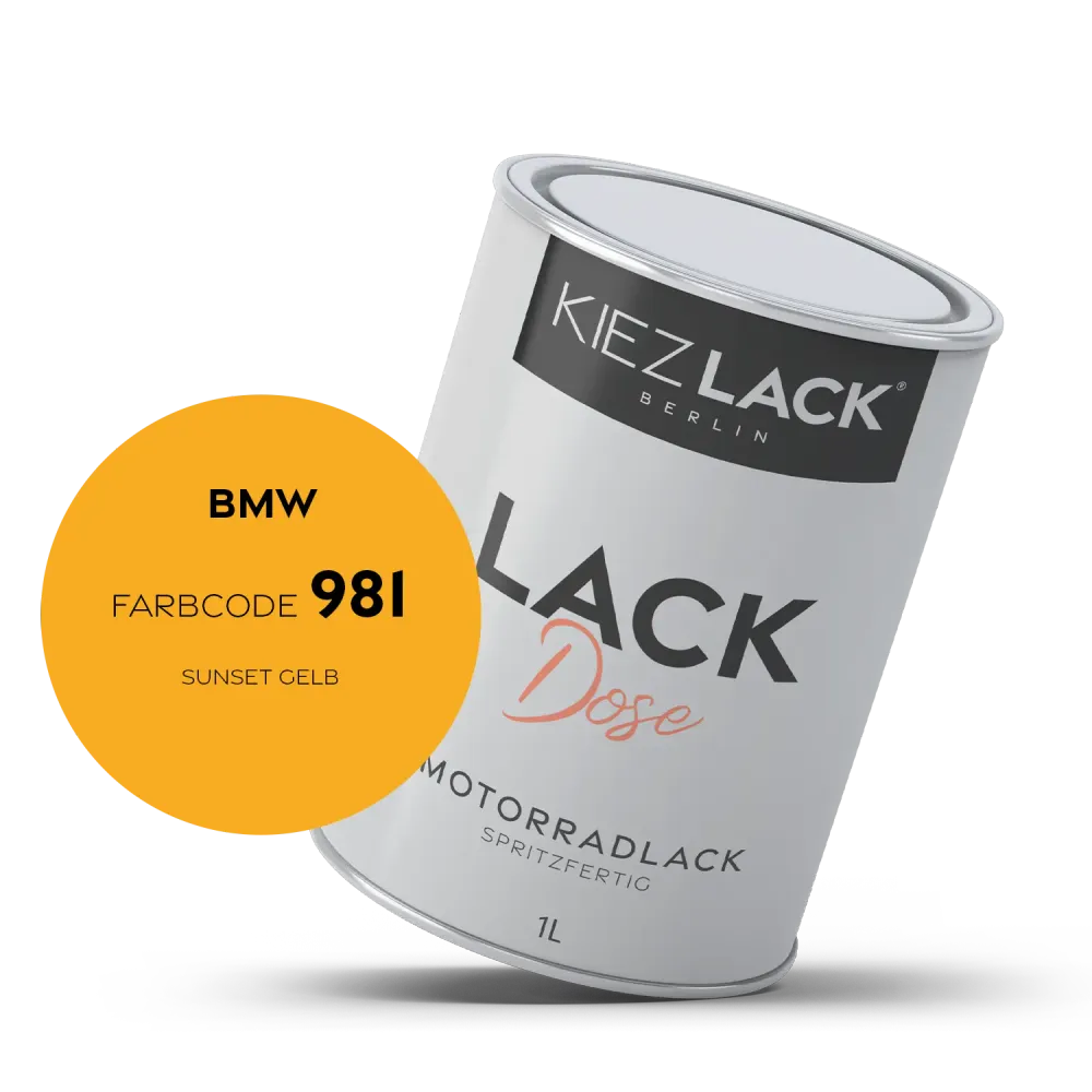1K Motorradlack Basislack Lackdose BMW 981 SUNSET GELB