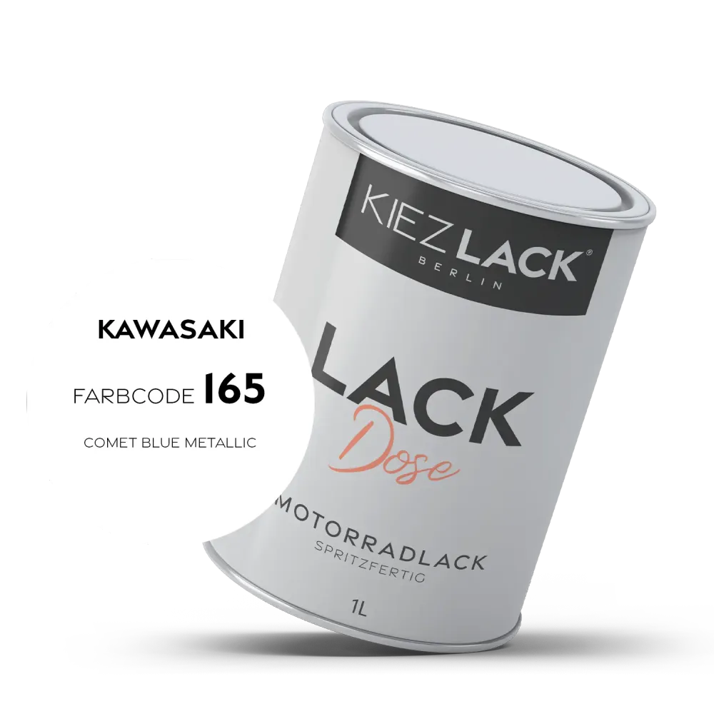 1K Motorradlack Basislack Lackdose Kawasaki 165 COMET BLUE METALLIC