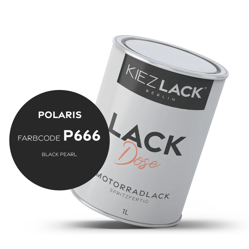 1K Motorradlack Basislack Lackdose Polaris P666 BLACK PEARL