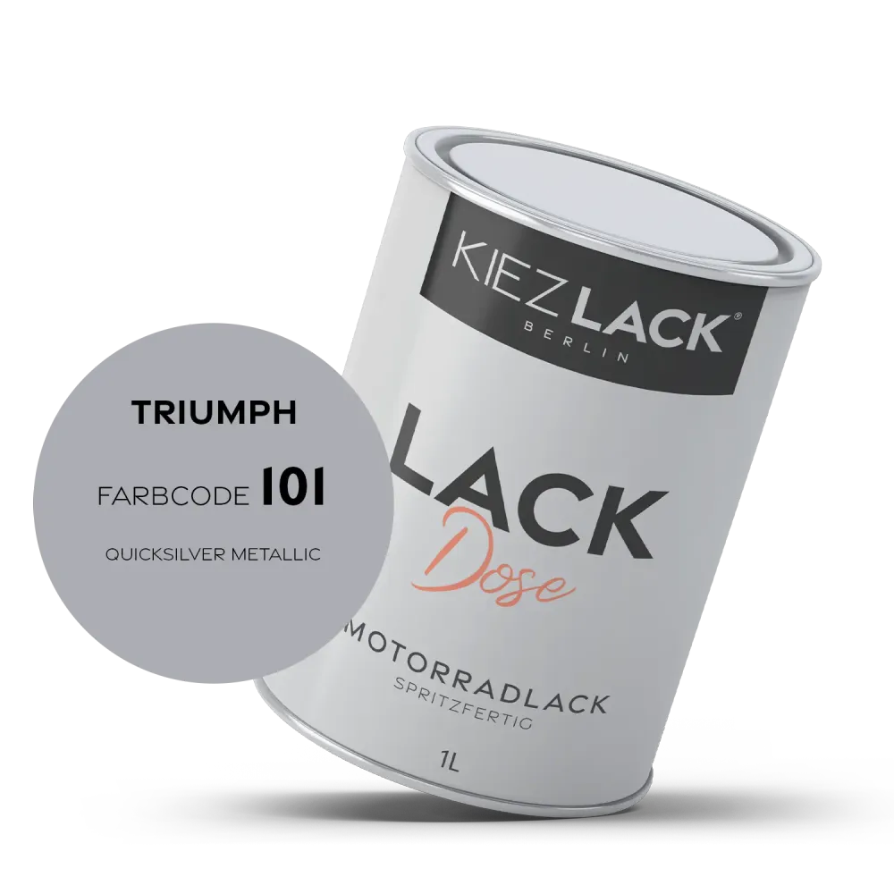 1K Motorradlack Basislack Lackdose Triumph 101 QUICKSILVER METALLIC