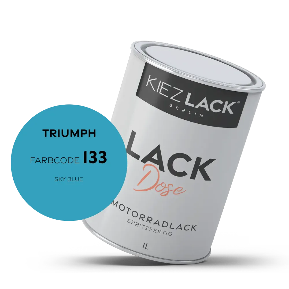 1K Motorradlack Basislack Lackdose Triumph 133 SKY BLUE