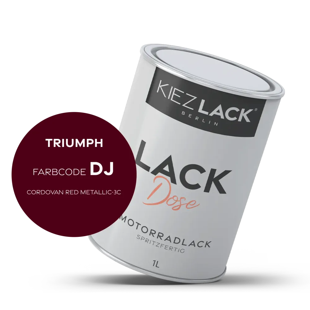 1K Motorradlack Basislack Lackdose Triumph DJ CORDOVAN RED METALLIC-3C