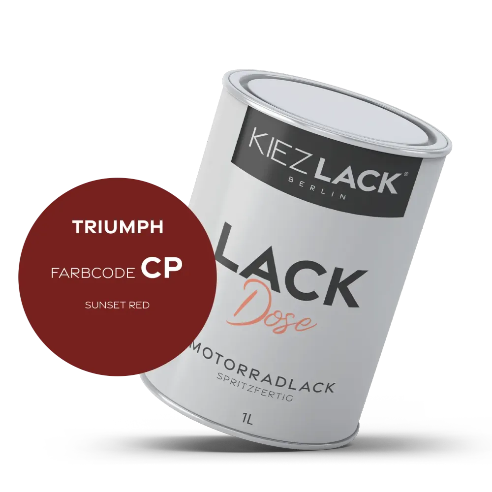 1K Motorradlack Basislack Lackdose Triumph CP SUNSET RED