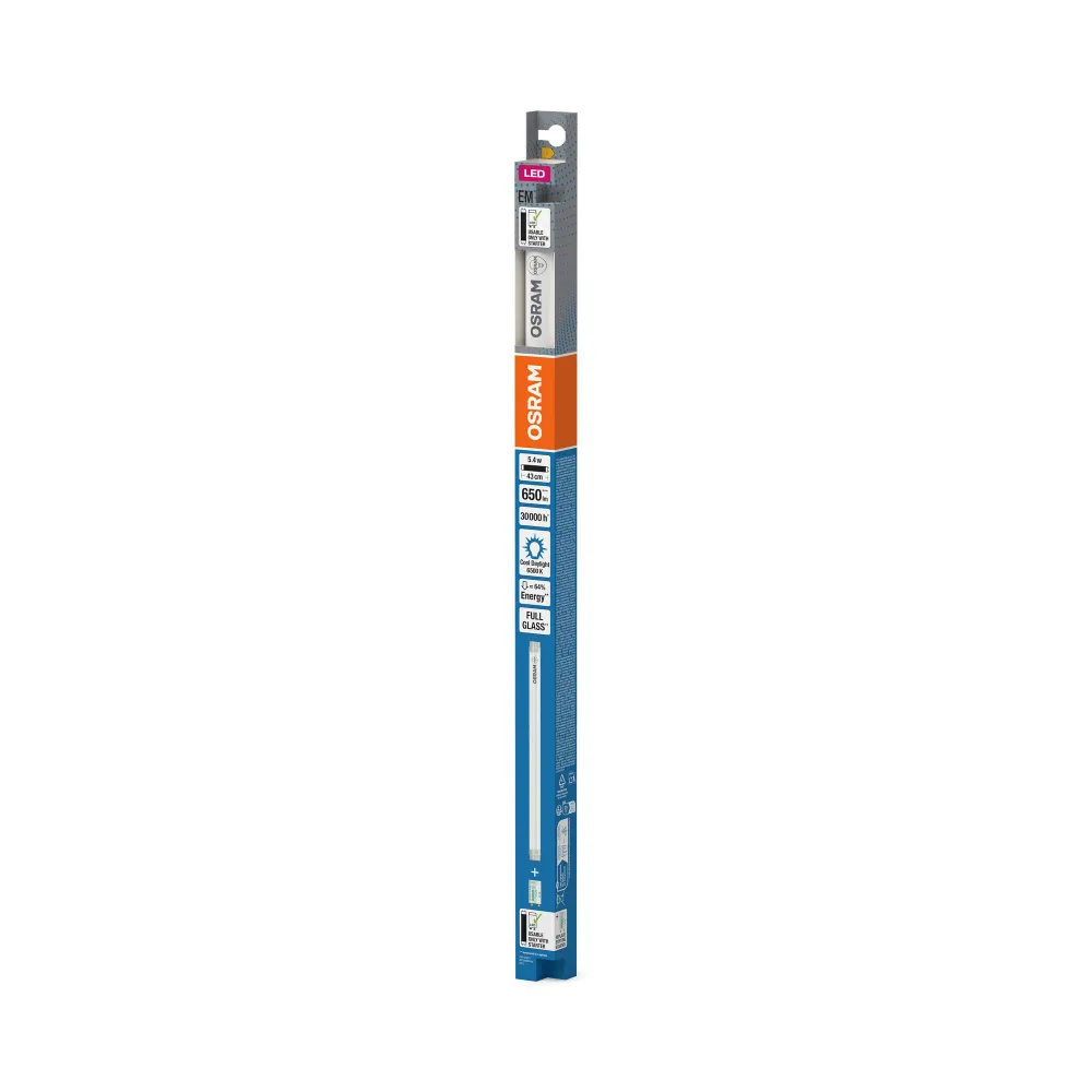 OSRAM LED Röhre TUBE T8 EM 43,8cm 5.4W 865, 650 lm, 6500 K, Kaltes Tageslicht