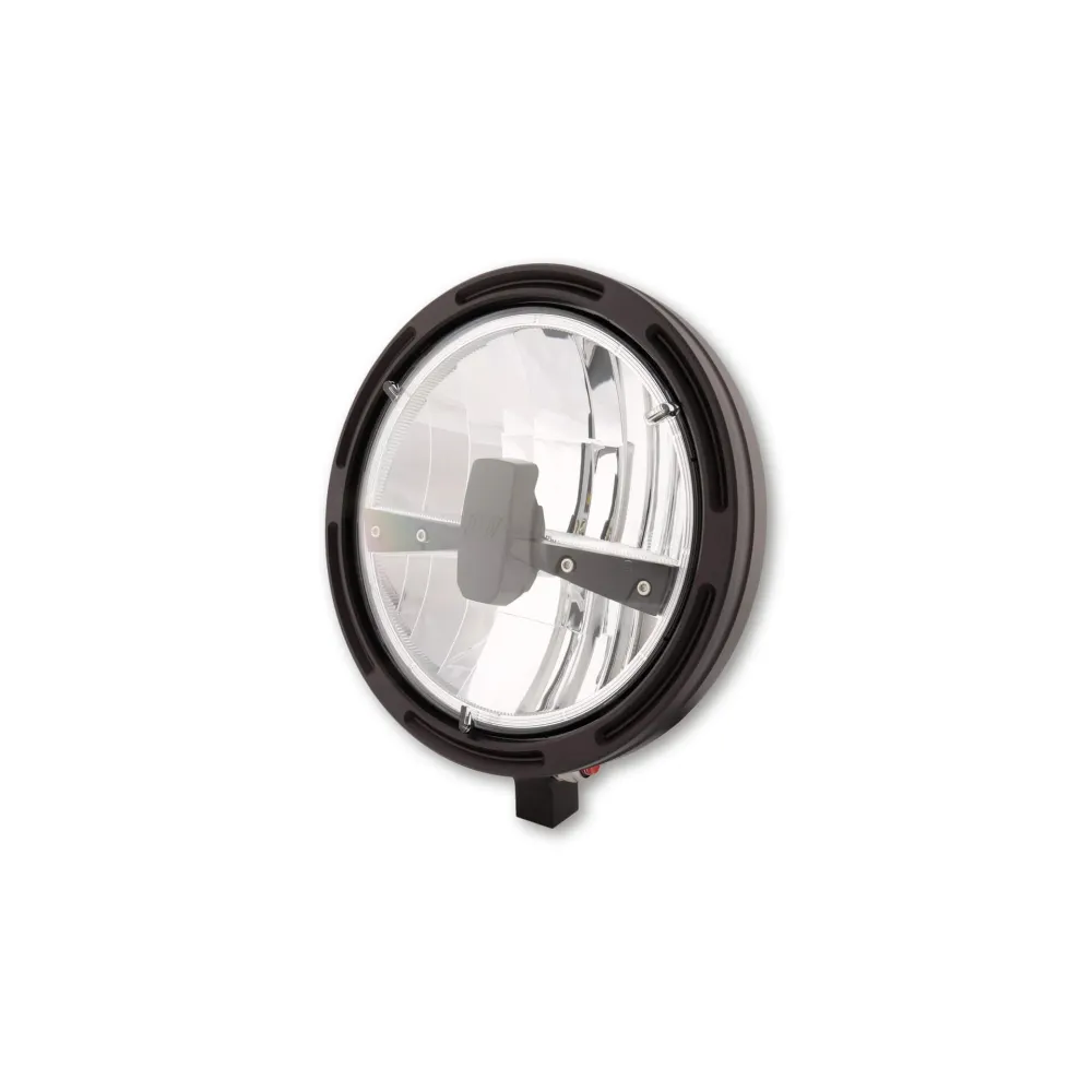 7 Zoll Motorrad LED-Hauptscheinwerfer FRAME-R1 Typ 3 schwarz untere Befestigung