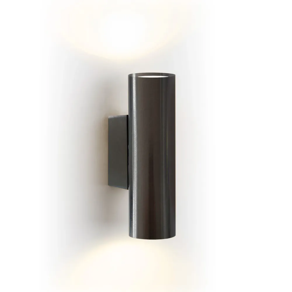 Argon Mitos Plus 2L Wandleuchte mit Waschmittelfassung, GU10, Höhe 18 cm Brushed