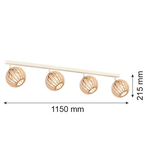 Argon Parula 4L Einschienenbeleuchtung E14 H 21,5 cm