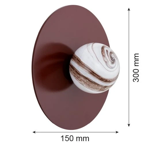 Argon Piava 1L Wandleuchte E14 H 15cm