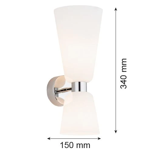 Argon Reno 2L Wandleuchte E14 H 34cm