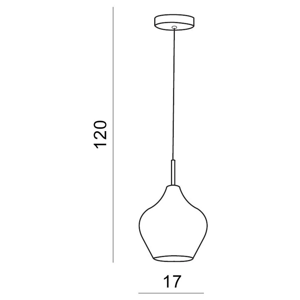 Azzardo AMBER Pendelleuchte 1L, Kupfer, G9