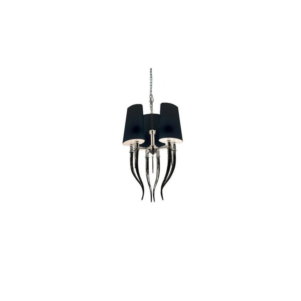 Azzardo DIABLO Pendelleuchte 6L, schwarz, E14