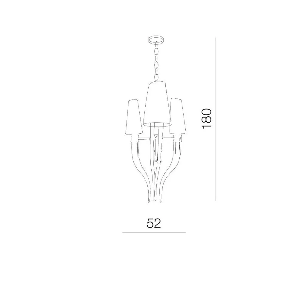 Azzardo DIABLO Pendelleuchte 6L, schwarz, E14