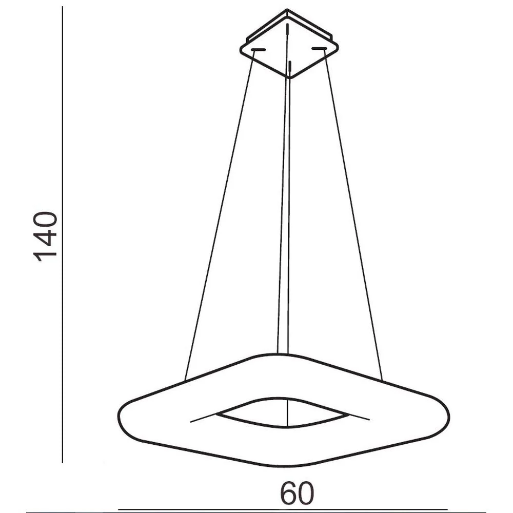 Azzardo DONUT Pendelleuchte 1L, weiß, LED LED