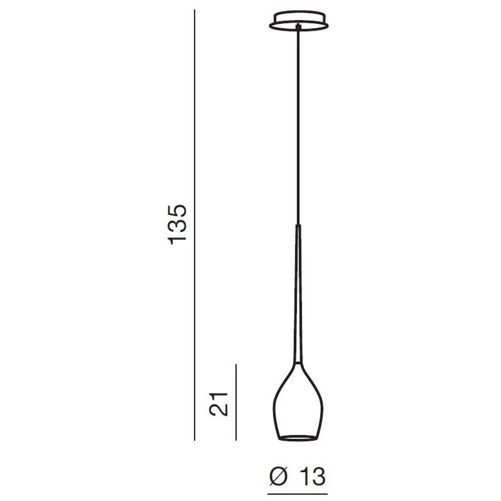 Azzardo IZZA Pendelleuchte 1L, rauchig, E14