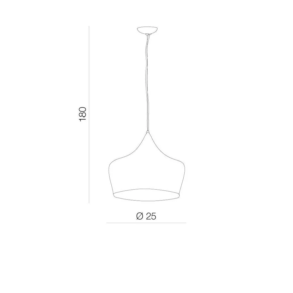 Azzardo ORIENT Pendelleuchte 1L, weiß, E27