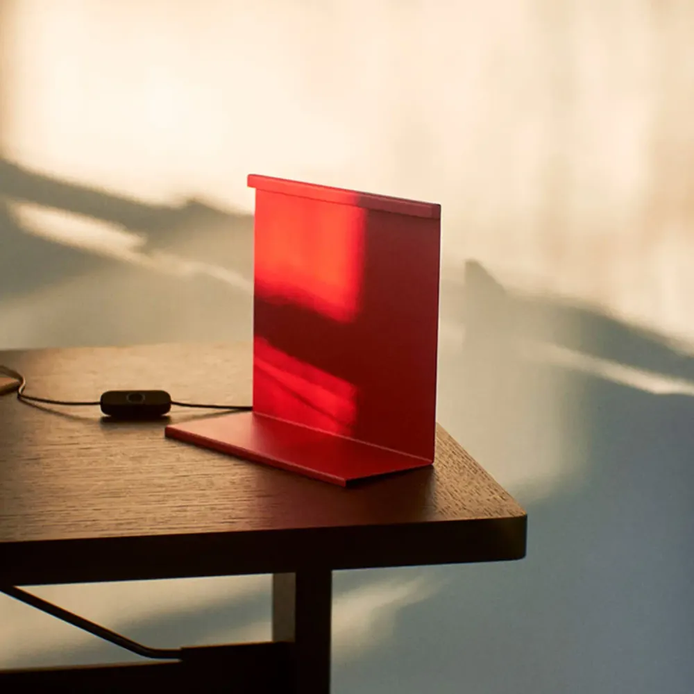 B-Ware Hay Tischleuchte Lampe Led Mit Dimmer Rot Kunststoff Stahl Tomatenrot