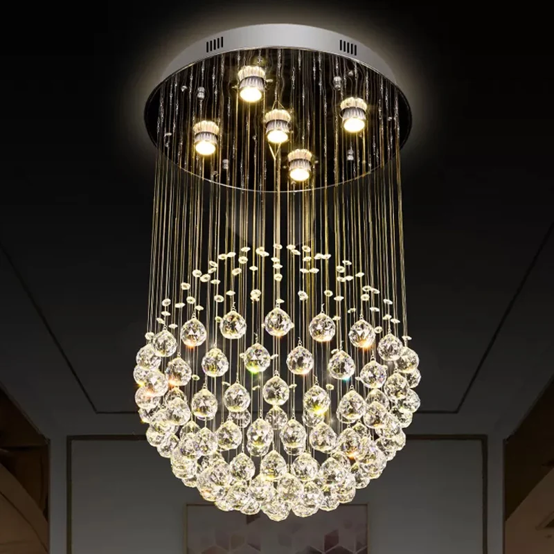 Crystal Sphere Deckenleuchte Glam Modern 5 Lichter Edelstahl Unterputzbeleuchtung Clearhalo