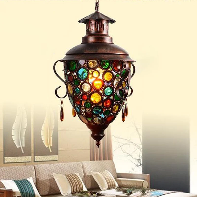 1 Glühbirne Tannenzapfen-Pendelleuchte, Vintage-Kupfer-Metall-Hängelampen-Set für Esszimmer Clearhalo