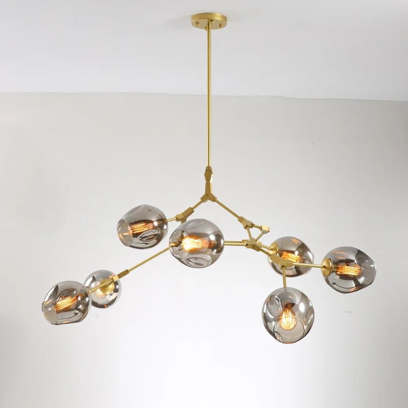 Molecule Noppenglas-Pendelleuchte, Designer-Kronleuchter für Wohnzimmer Clearhalo