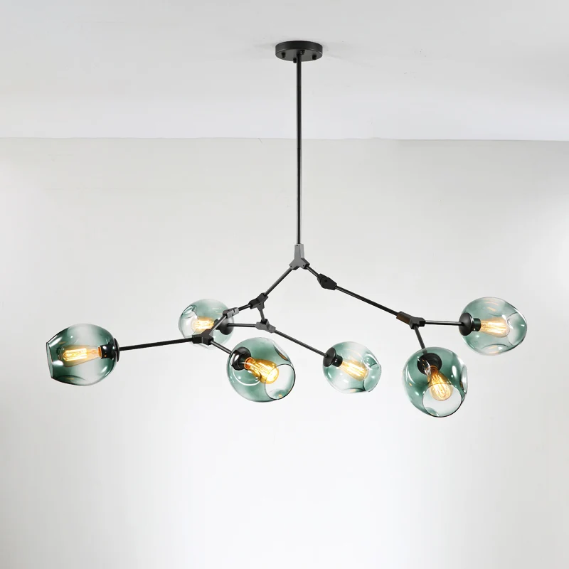 Molecule Noppenglas-Pendelleuchte, Designer-Kronleuchter für Wohnzimmer Clearhalo