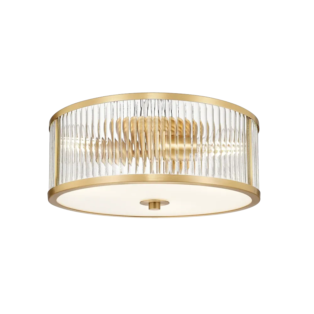 Flush mount ceiling lamp CosmoLight Concord 3L E27 brass